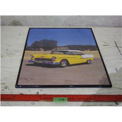 1950s Framed Car Picture 16 by 20"