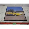 Image 1 : 1950s Framed Car Picture 16 by 20"
