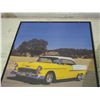 Image 2 : 1950s Framed Car Picture 16 by 20"