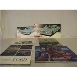 Box of 10 1960s Ford Car Brochures
