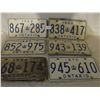 Image 2 : 10 Ontario 1968 and 1970s License Plates (some pairs)