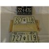 Image 2 : 3 Quebec 1962 Trailer Plates and Pair of 1963 License Plates
