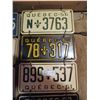 Image 1 : 25 Assorted Quebec License Plates 1950s-1970s (Some Pairs)