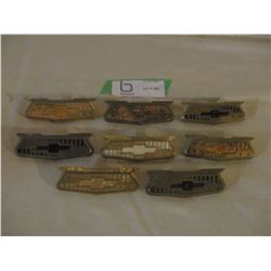 8 Chevrolet 1950s Car Emblem Pieces