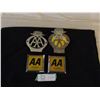 Image 1 : 4 New Zealand AA Chrome License Plate Toppers