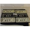 Image 1 : 6 (3 Pairs) North Dakota 1968/69/70 Dealer License Plates