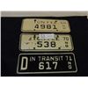 Image 1 : 3 North Dakota Dealer License Plates 1968, 1970/1971