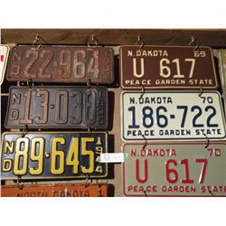 33 Assorted North Dakota License Plates (Some Pairs) 1930s-1980s