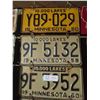 Image 1 : 10 Assorted Minnesota License Plates 1950s-1980s