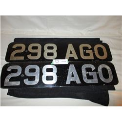 Pair of Foreign License Plates