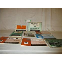 9 1966/67/68 Chevrolet, Buick and Pontiac Car Owners Manuals
