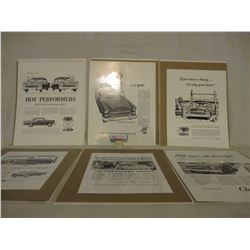 Chevrolet 1999 Collector Series 1950s Cards 11" by 14" and 8" by 11"