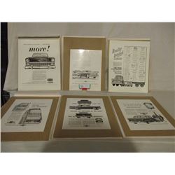 Chevrolet 1999 Collector Series 1950s Cards 11" by 14" and 8" by 11"