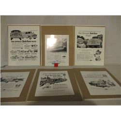 Chevrolet 1999 Collector Series 1950s Cards 11" by 14" and 8" by 11"