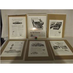 Chevrolet 1999 Collector Series 1950s Cards 11" by 14" and 8" by 11"