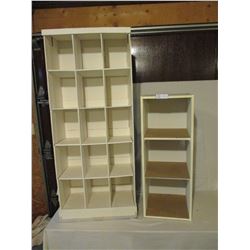 Pair of Storage Units One Cardboard and One Wooden
