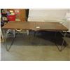 Image 1 : 2 Double Metal Folding Tables with Legs