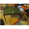 Image 1 : Square Card Table and 2 Folding Chairs
