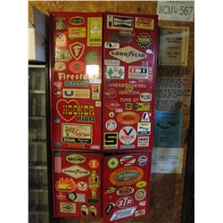 Metal Shop Wall Mounted Tool Box with Auto Parts and Gaskets 9" by 27" by 53" T