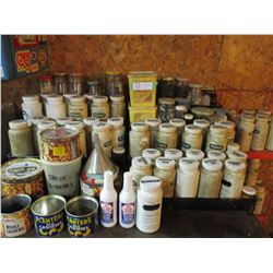 Large Assortment of Nuts and Bolts on 2 Metal Display Stands