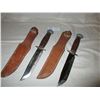 Image 1 : Pair of Hunting Knives with Sheathes 6" Blades