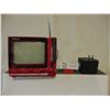 Image 1 : Miniature 1980s Red Plastic Television