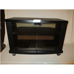 TV Stand on Casters 14 by 27 by 18" with Glass Doors