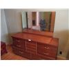 Image 2 : Wooden Dresser with Mirror 18 by 58 by 61" T