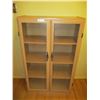 Image 1 : Wooden Display Cabinet with Glass Doors 12 by 29 by 48" T