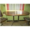 Image 1 : Kitchen Oval Table and 2 Chairs  35 by 46 by 29" T