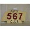 Image 1 : 567 Club Wooden Plaque 14 by 9" T