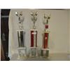 Image 1 : 3 1975 and 1977 Dragging Car Show Trophies 32" T