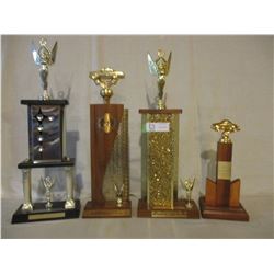 4 1964 and 1965 Dragging Car Show Trophies