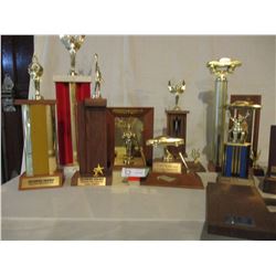 10 Assorted Car Show Trophies and Plaques 1970s