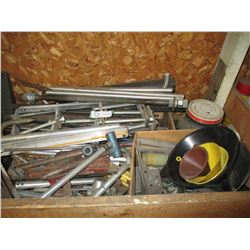 Bolts, Pipe Fittings, Metal Brackets and Funnels