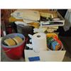 Image 1 : Assorted Auto Cleaning Supplies, Wash Buckets and Cleaning Rags