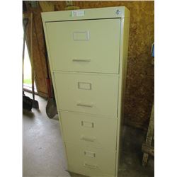 4 Drawer Metal Filling Cabinet with Key 26.5 by 18 by 52.5" T