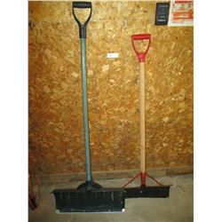 Plastic and Metal Snow Shovels