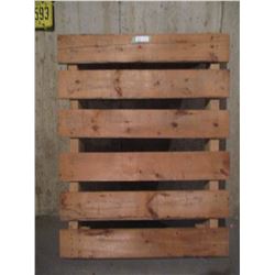 Wooden Palette on Casters 36 by 47"