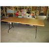 Image 1 : Wooden Table with Folding Legs 30 by 80"