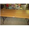 Image 2 : Wooden Table with Folding Legs 30 by 80"