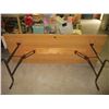 Image 3 : Wooden Table with Folding Legs 30 by 80"