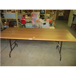 Wooden Table with Folding Legs 30 by 80"
