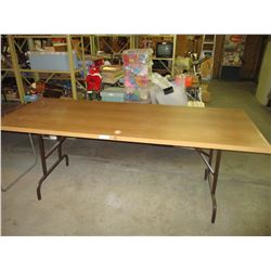 Wooden Table with Folding Legs 30 by 80"