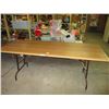 Image 1 : Wooden Table with Folding Legs 30 by 80"