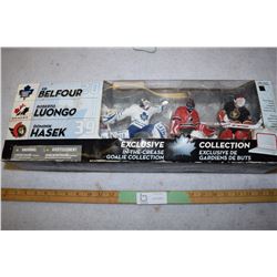 Hockey Figurines 3 Goalies McFarlane (Some Water Damage)