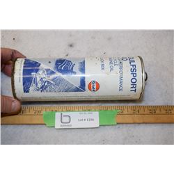 Empty Gulf Snowmobile Tin
