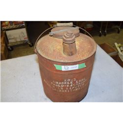 Rare Anglo Canadian Oil Pail