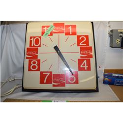 Vintage Coca-Cola Clock Works but doesn't light up