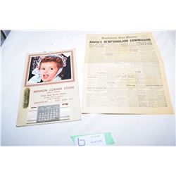 Paper Lot - White Rose and Saskatoon Menu